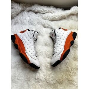 Nike Air Jordan 13 Starfish Mens  11.5 Retro XIII White Orange 414571-108 Shoes
